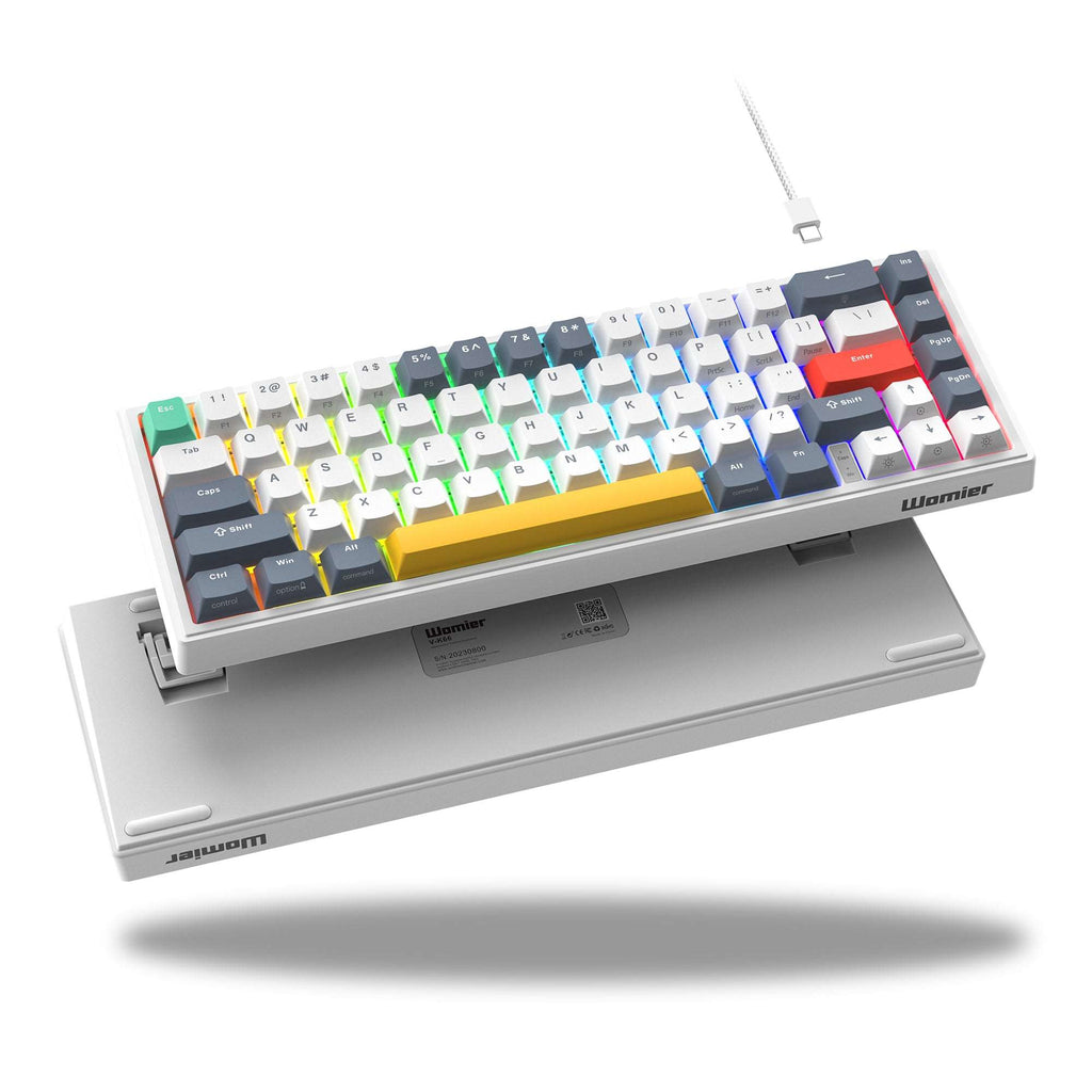 Womier V-K66 Gasket Mounted Wired Mechanical Keyboard (2 Colors) - xvxchannel