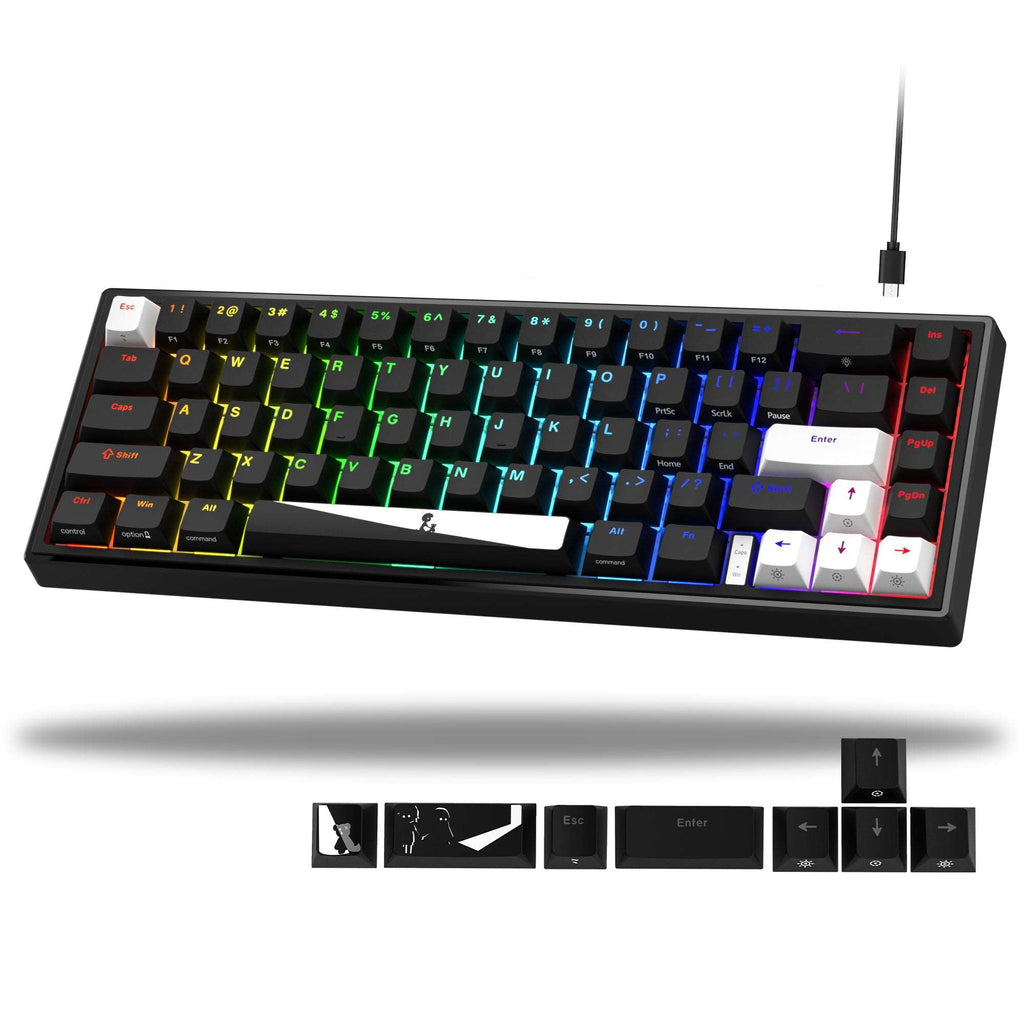 Womier V-K66 Gasket Mounted Wired Mechanical Keyboard (2 Colors) - xvxchannel