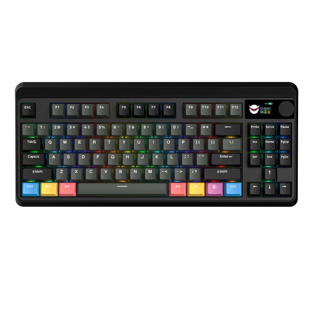 XVX M87 Pro Tri-Mode Smart Display Mechanical Keyboard (Coral Sea/Retro Grey/Shadow) - xvxchannel