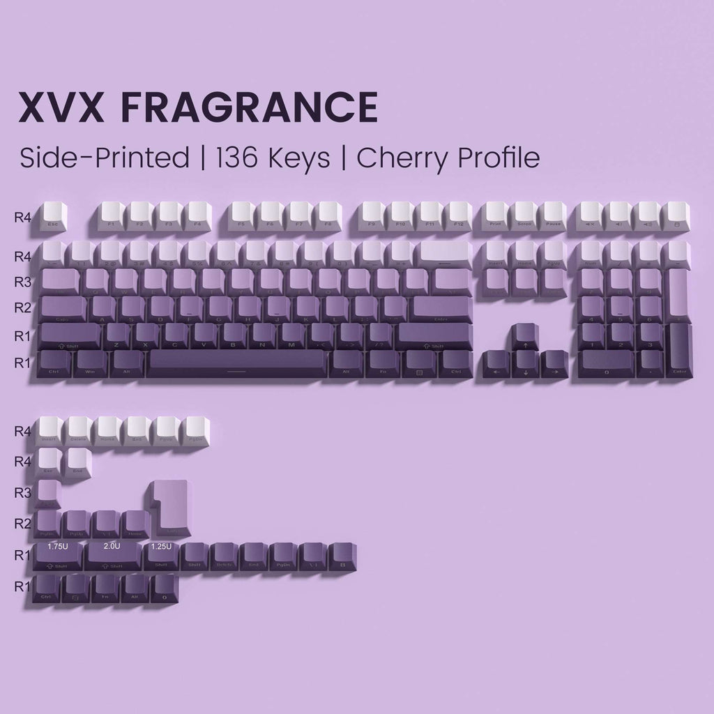 XVX Gradient Series 136-Key Side-Printed Cherry Profile Keycap (8 Colors) - xvxchannel