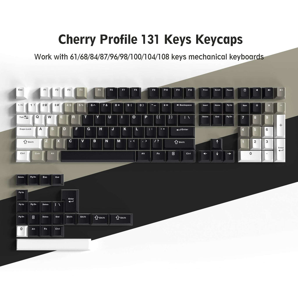 [XVX Retro Cherry Series V2] XVX Cherry Profile 131-Key PBT Keycap Set (2 Colors) - xvxchannel