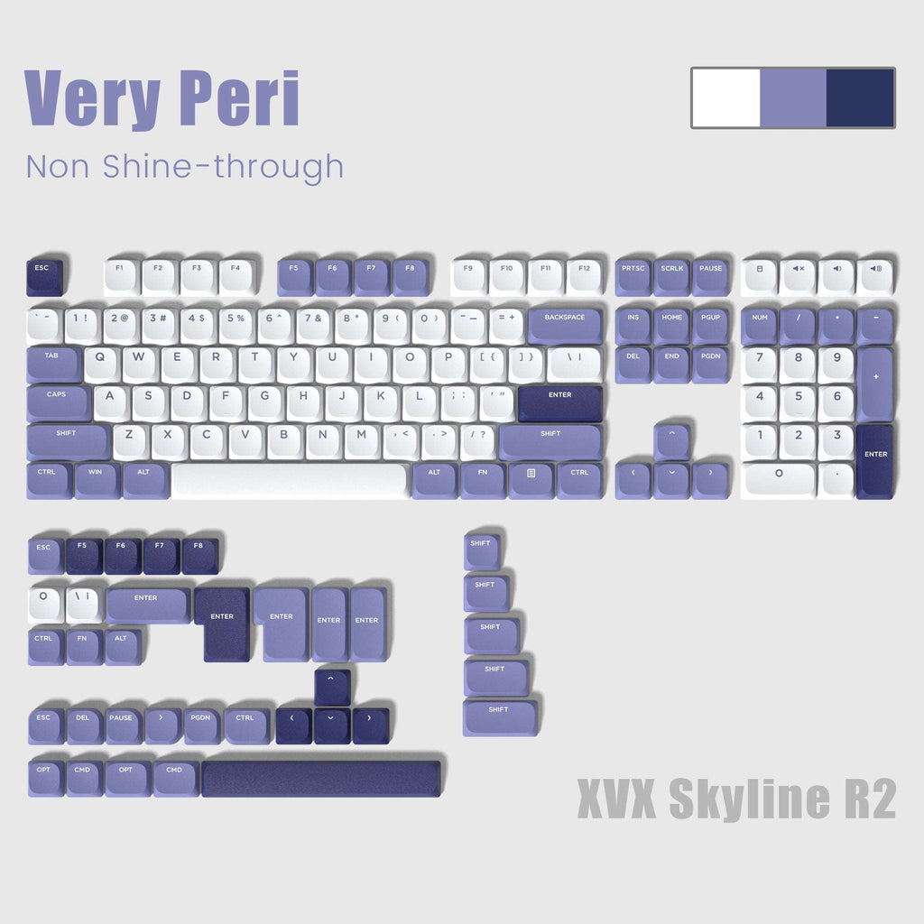 XVX Skyline R2 - Low Profile PBT Double-shot Keycap (6 Colors) - xvxchannel