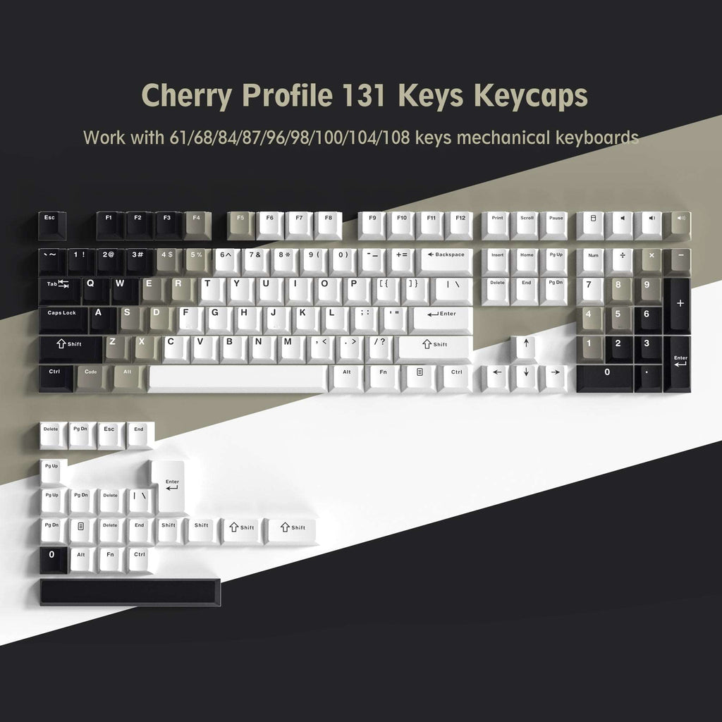 [XVX Retro Cherry Series V2] XVX Cherry Profile 131-Key PBT Keycap Set (2 Colors) - xvxchannel