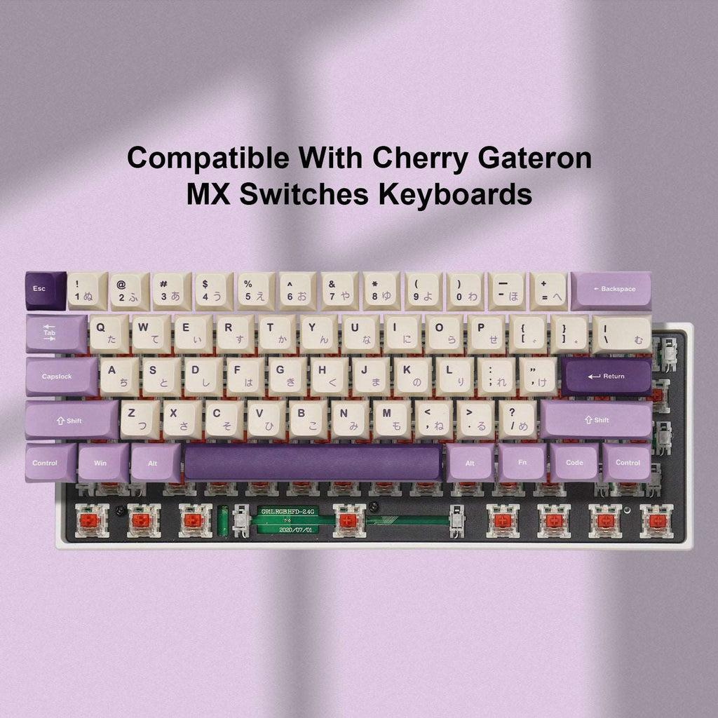 XVX Lavender Purple/Blue Dye-Sub XVX Profile Keycap Set (123-Key) - xvxchannel