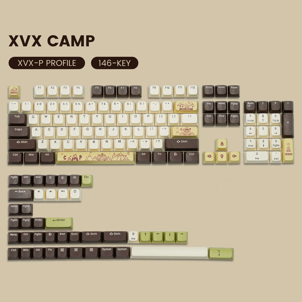 XVX Camp XVX-P Profile Dye Sublimation PBT Keycap Set (146-Key) - xvxchannel