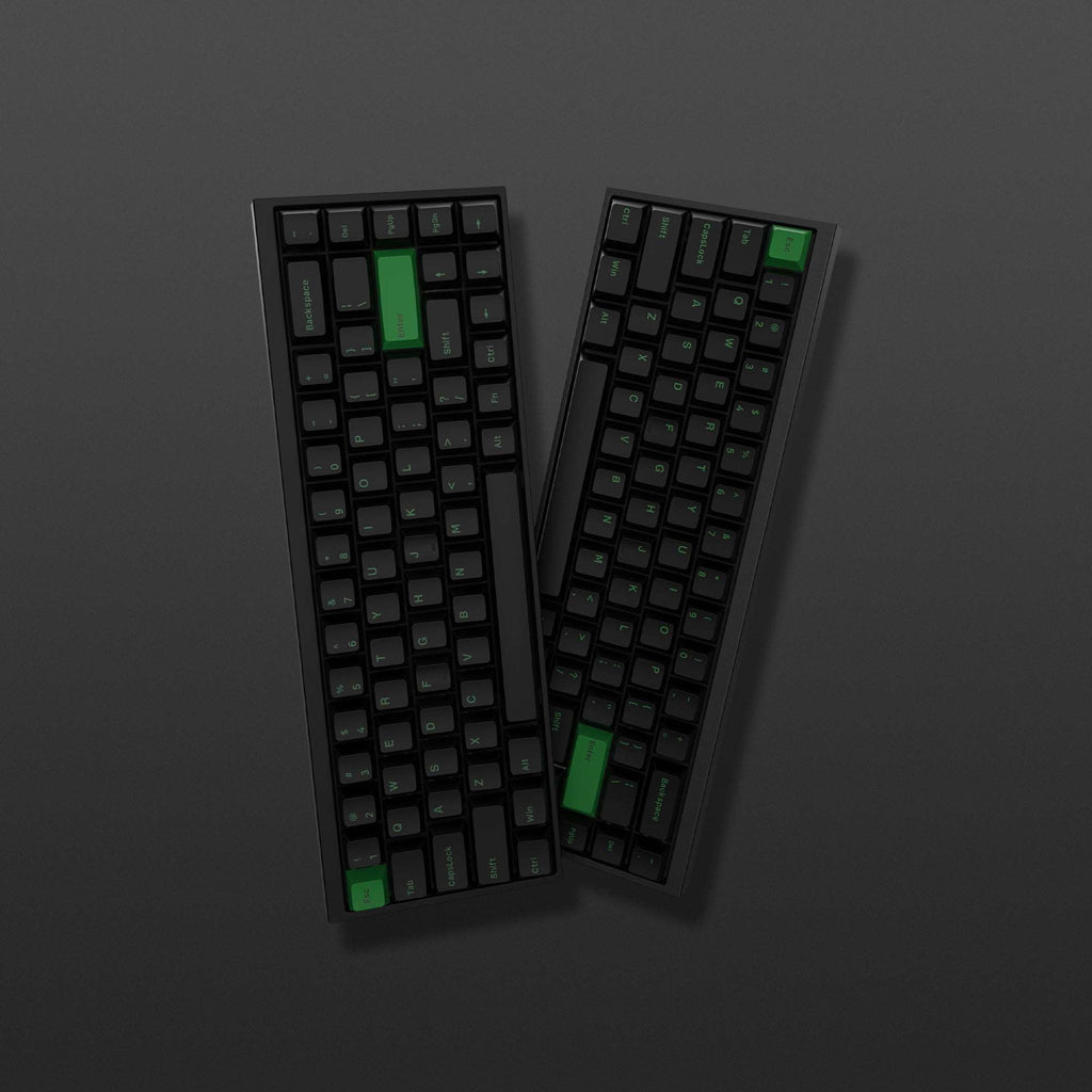 XVX Green on Black Doubleshot Cherry Profile Keycap Set (168-Key) - xvxchannel