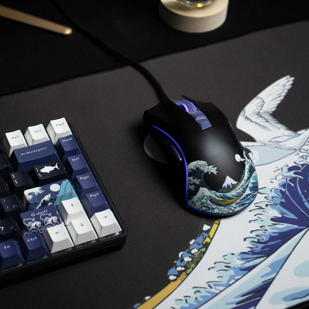 XVX G705 Kanagawa Themed Gaming Mouse (Wired) - xvxchannel